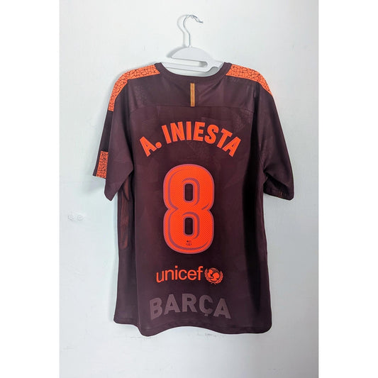 FC Barcelona 2017-18 Third Jersey – Andrés Iniesta #8 – Men’s Large