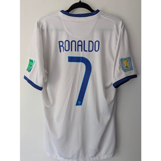 Portugal 2014 Away Cristiano Ronaldo Jersey Men's Large Nike World Cup Fully Patched