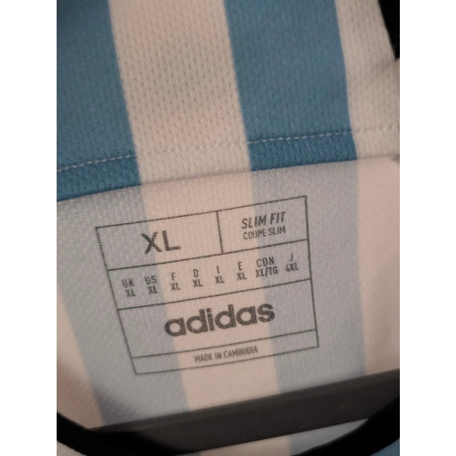Argentina 2022 Home Lionel Messi Jersey World Cup Fully Patched Men's XL