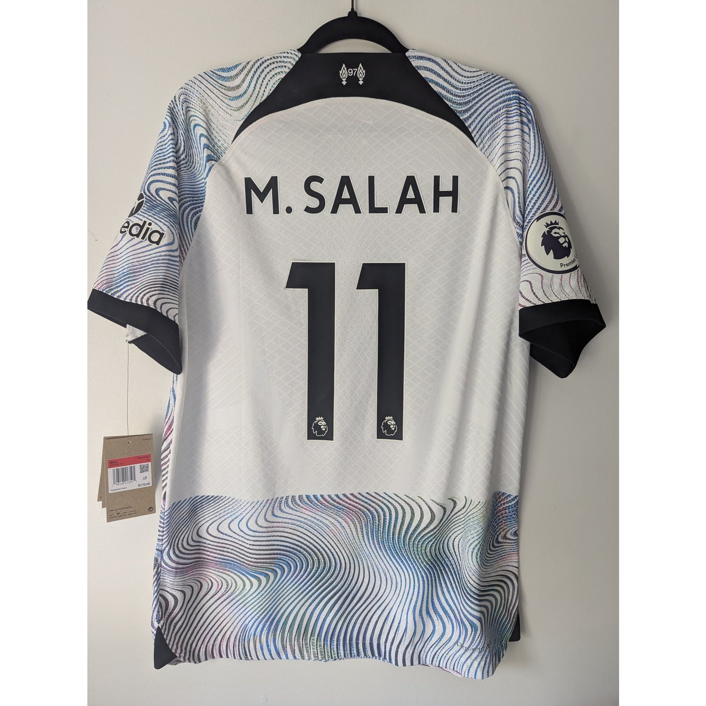Liverpool 2022-23 Away Mohamed Salah #11 Jersey Mens Large Nike Dri FIT ADV Authentic NWT EPL Fully Patched