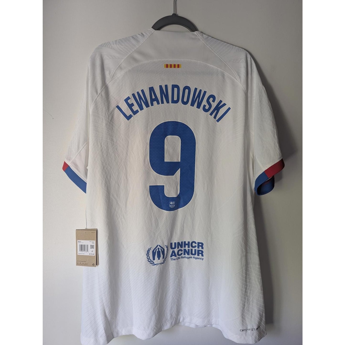 FC Barcelona 2023-24 Away Lewandowski Jersey - Men's 2XL - Nike ADV - NWT