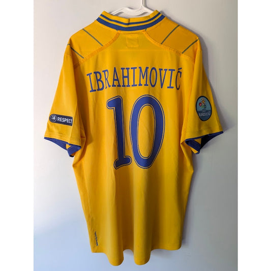 Sweden 2012 Home Zlatan Ibrahimovic #10 Jersey Mens XL Umbro Euro 2012 Fully Patched
