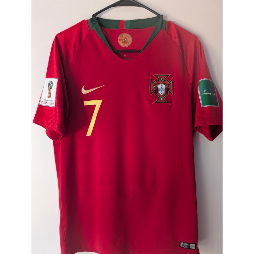 Portugal 2018 Home Cristiano Ronaldo Jersey Men's Medium 2018 World Cup Fully Patched