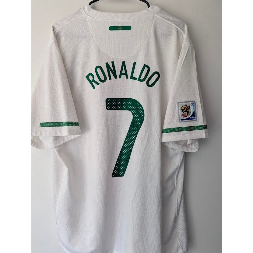 Portugal 2010 Away Cristiano Ronaldo Jersey Men's XL Nike World Cup Fully Patched