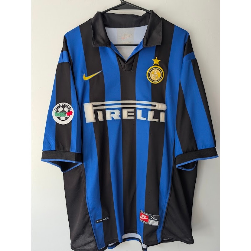 Inter Milan 1998 Home Ronaldo Jersey Men's XL Nike Serie A Fully Patched Rare