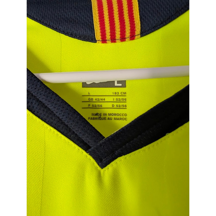 FC Barcelona 2006-07 Third Lionel Messi #19 Jersey Mens Large Nike Yellow