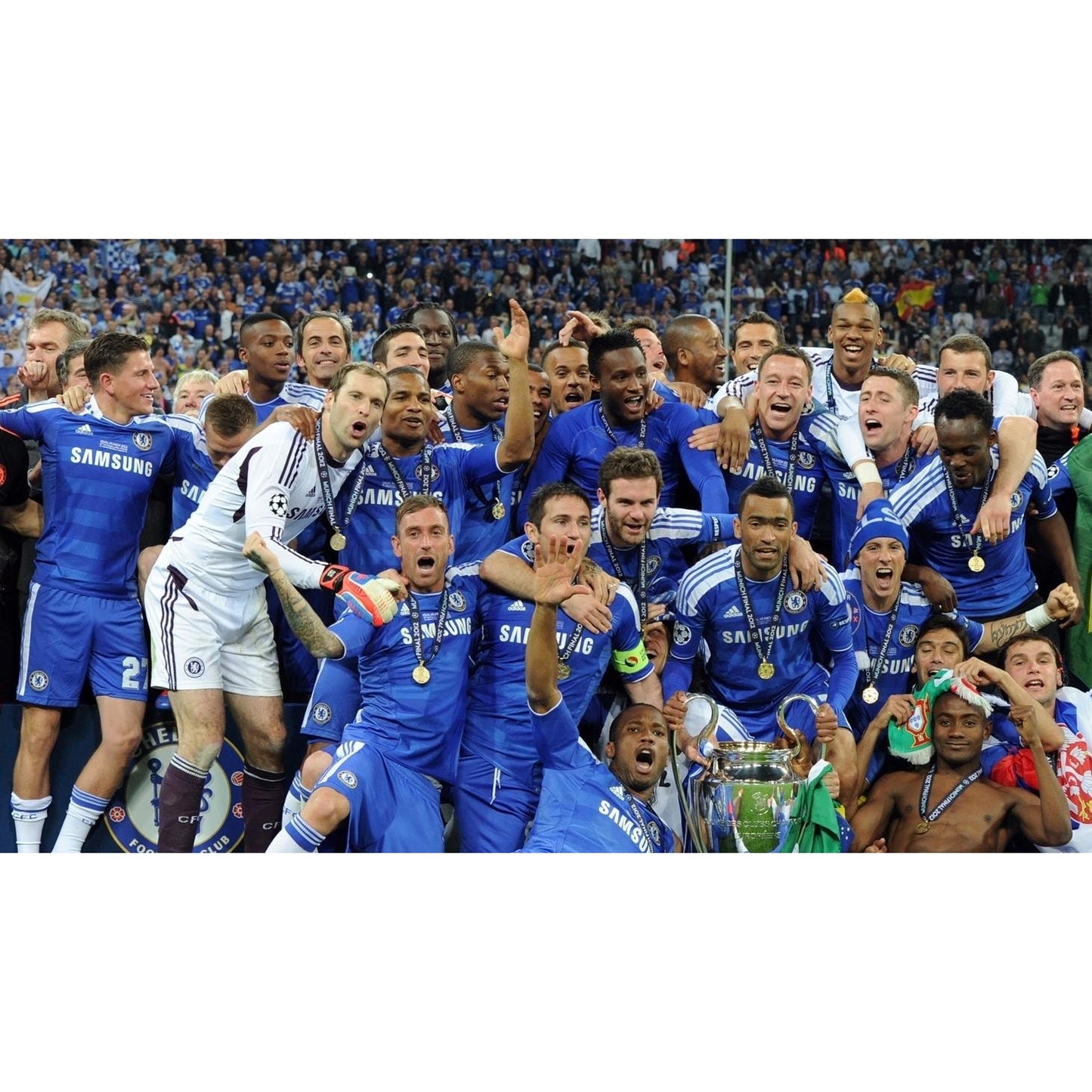 Chelsea 2011-12 Home UCL Drogba Jersey - Men's Large