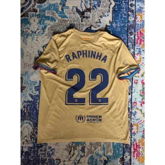 FC Barcelona 2022-23 Away Raphinha Jersey - Men's XL