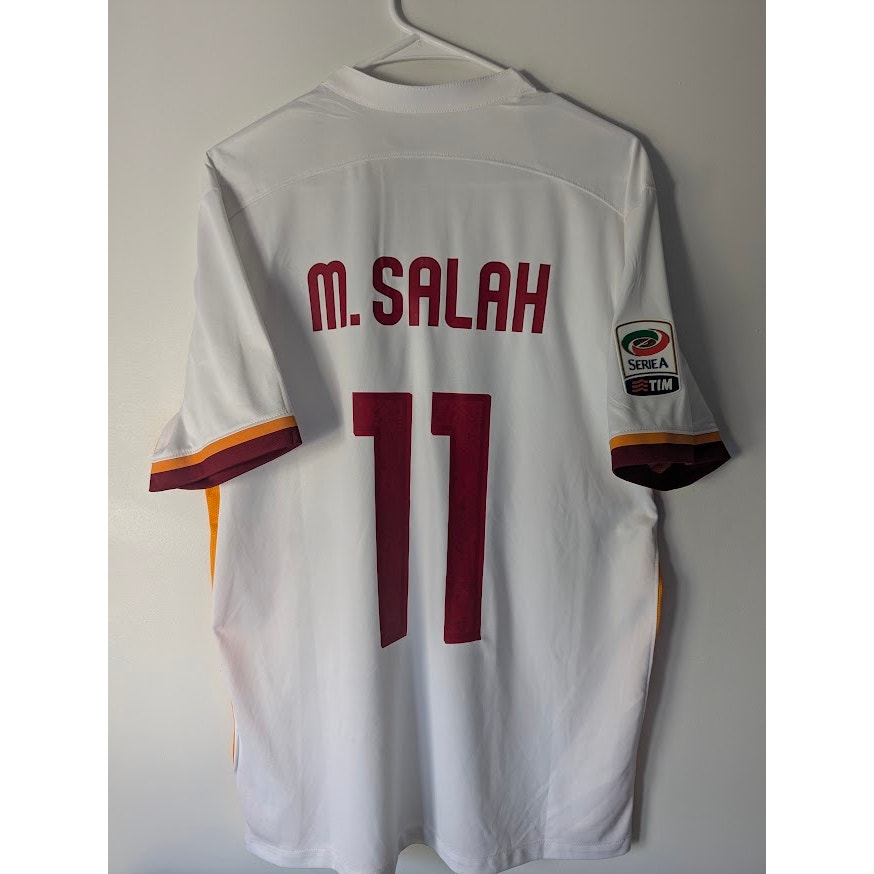 AS Roma 2015–16 Away Salah Jersey – Men’s Large | Serie A Patched Nike Shirt