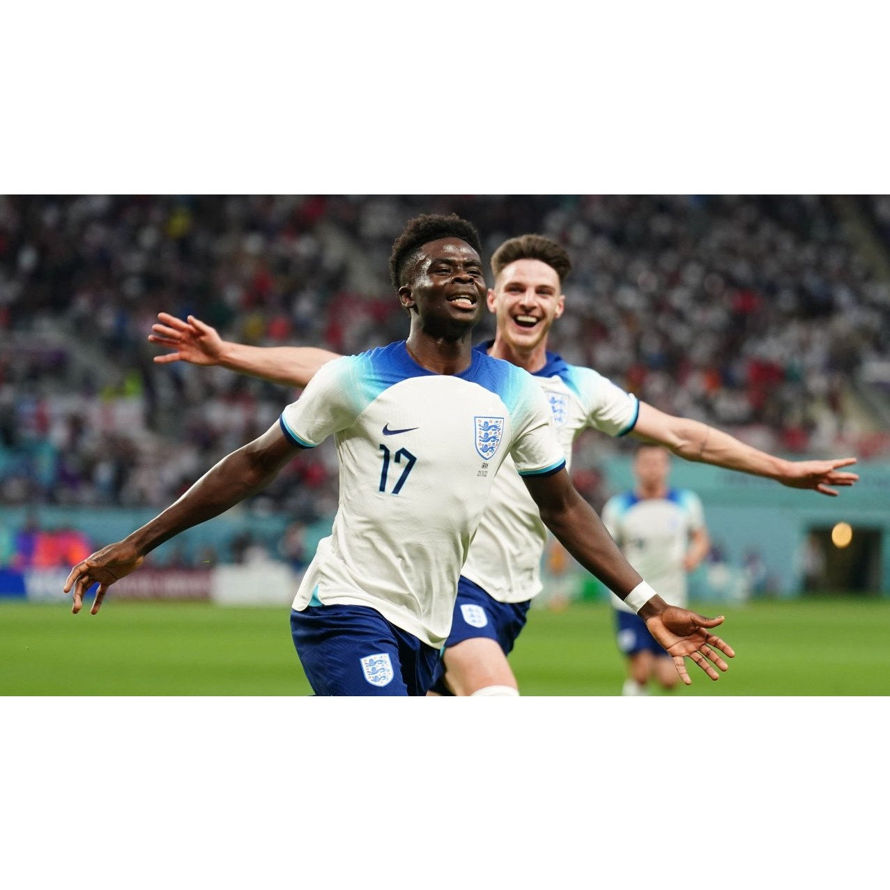 England 2022 Home Bukayo Saka Jersey Men's XL NWT Nike World Cup Fully Patched Rare