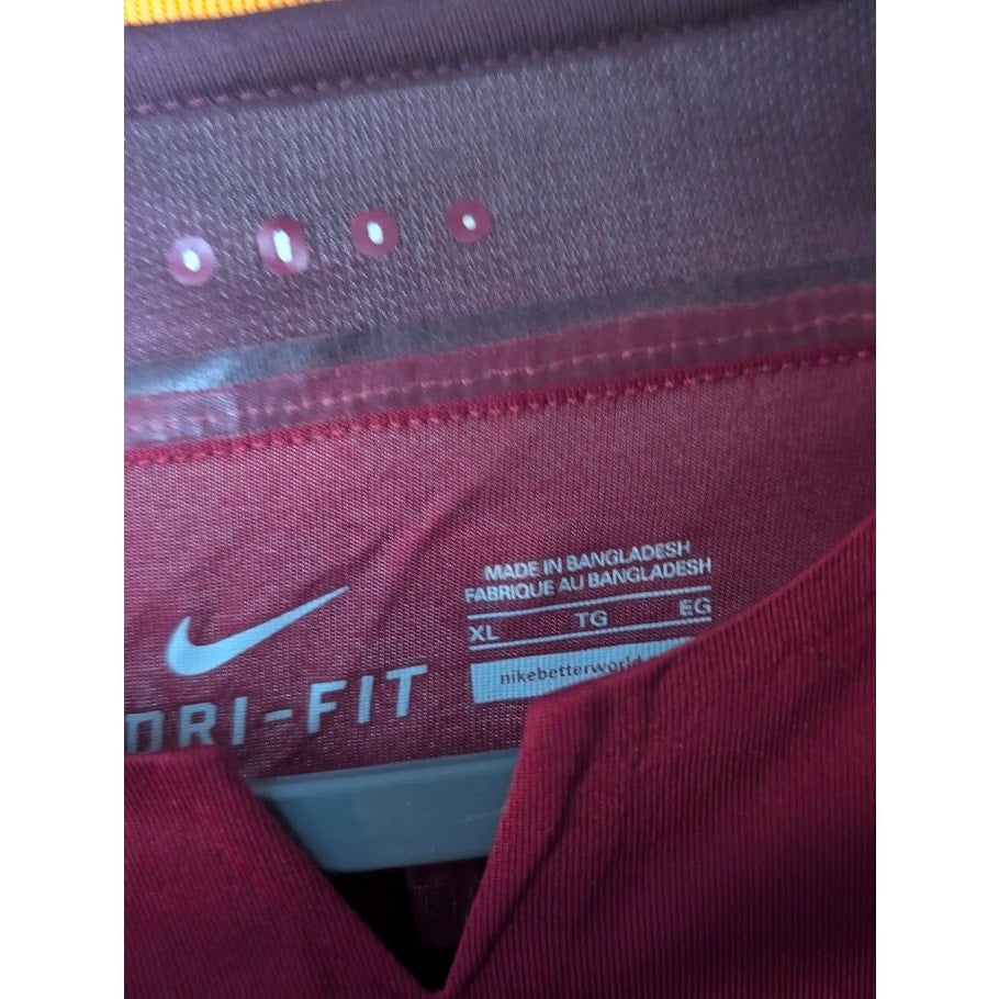 AS Roma 2015-16 Home Mohamed Salah Jersey Men's XL Nike UCL Patched
