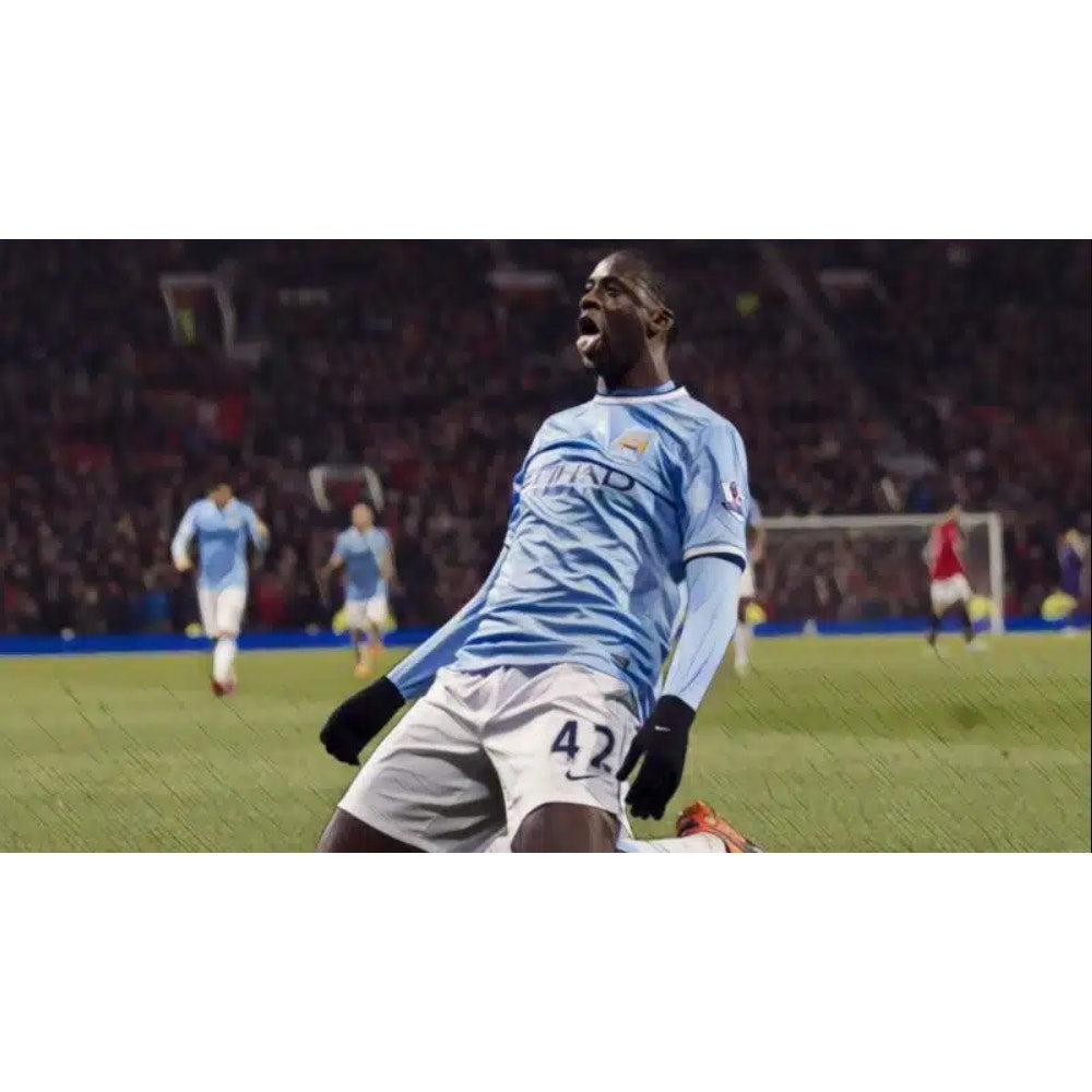 Manchester City 2013-2014 Home Toure Yaya Jersey - Men's Large