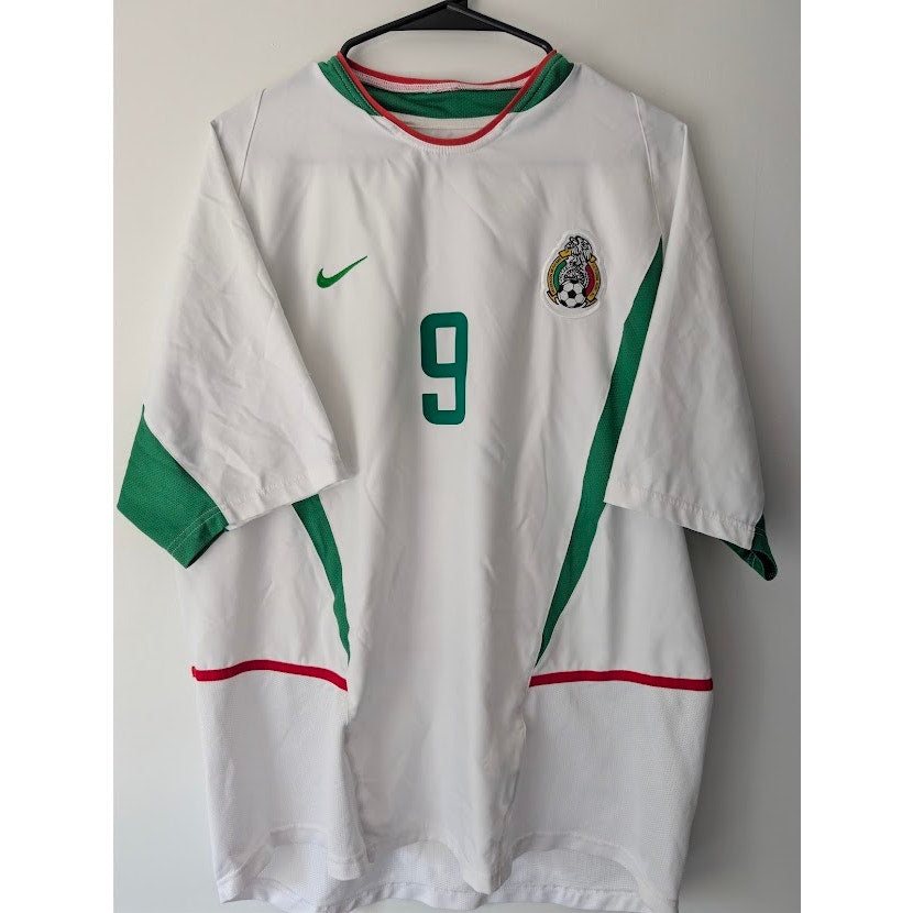 Mexico 2003 Away Jared Borgetti Jersey Men's Large White Nike Rare