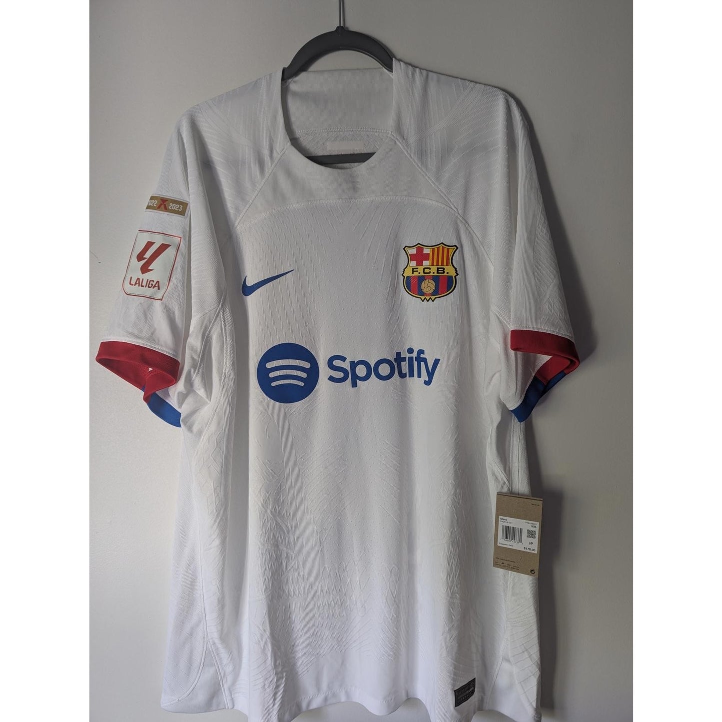 Barcelona 2023-24 Away Lewandowski Soccer Jersey Men 2XL NWT Authentic Nike ADV