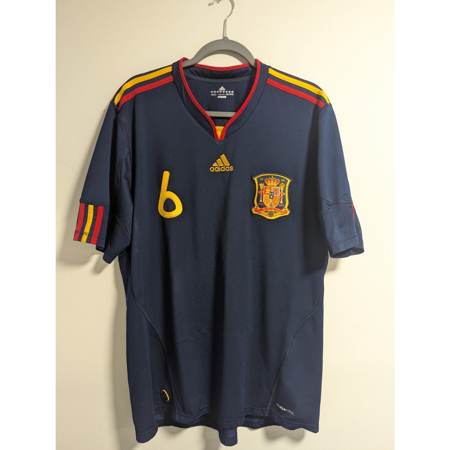 Spain 2010 Away Andres Iniesta Jersey - Men's XL