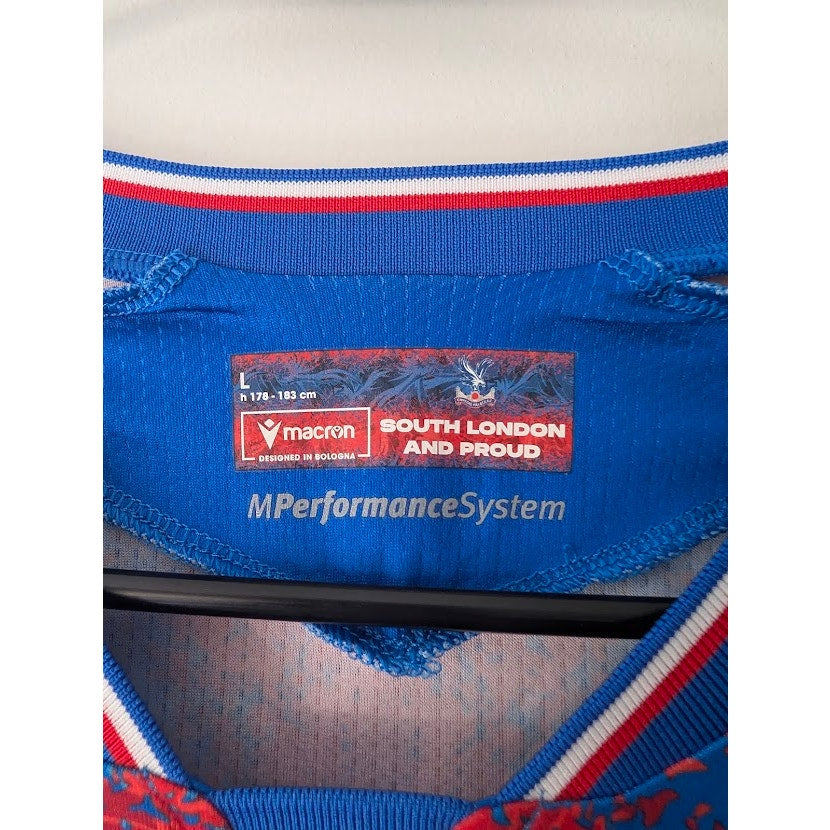 Crystal Palace 2024-25 Home Michael Olise Jersey Men's Large Macron EPL Fully Patched Fan Version