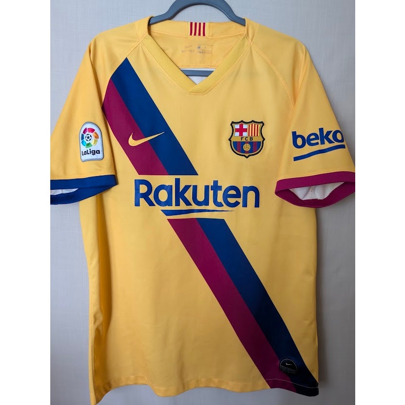 Barcelona 2019-20 away Messi yellow jersey - photo 2