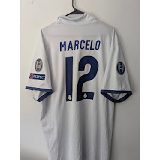 Real Madrid 2016-17 Marcelo Home Jersey Men’s 2XL Adidas UCL Soccer Shirt