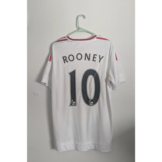 Manchester United 2015-16 Away Rooney Jersey Men’s Large – Authentic Adidas Kit