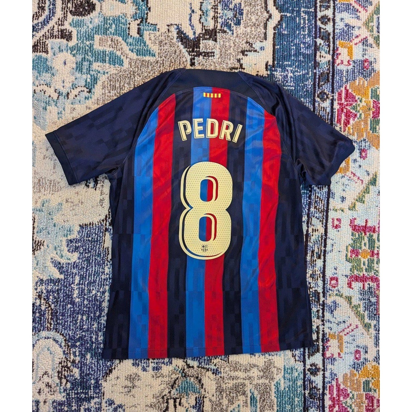 FC Barcelona 2022-23 Home Pedri #8 Jersey — Authentic Nike Kit Men’s L — Camp Nou Rising Star