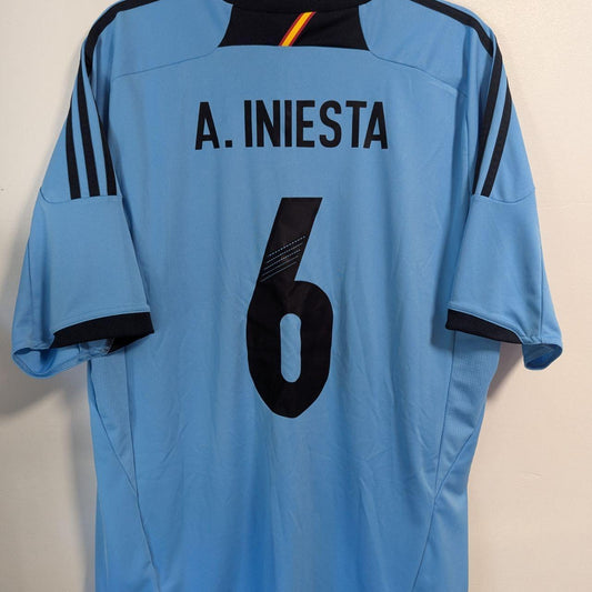 Spain 2012 Away Iniesta Jersey - Men's XL