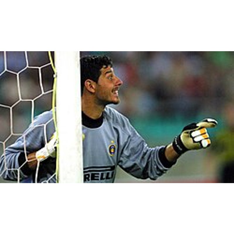 Inter Milan 2000-01 Goalkeeper Jersey LS Men's Large Authentic Vintage Nike Pirelli