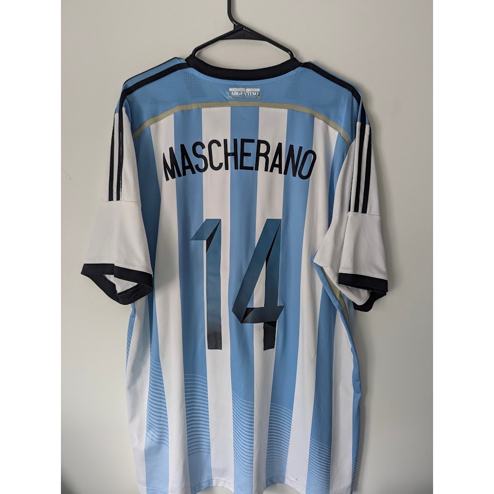 Argentina 2014 World Cup Home Mascherano Jersey – Men’s 2XL