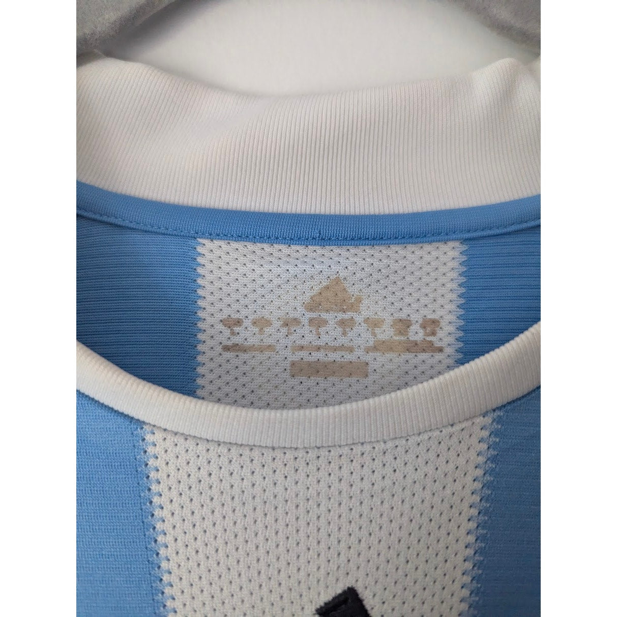 Argentina 2010 Home Lionel Messi Jersey Men's Large Adidas World Cup Fully Patched Rare
