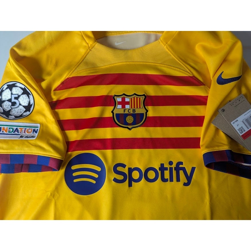 FC Barcelona 2023–24 Fourth Pedri Jersey – Men’s Large | NWT UCL Fully Patched Shirt