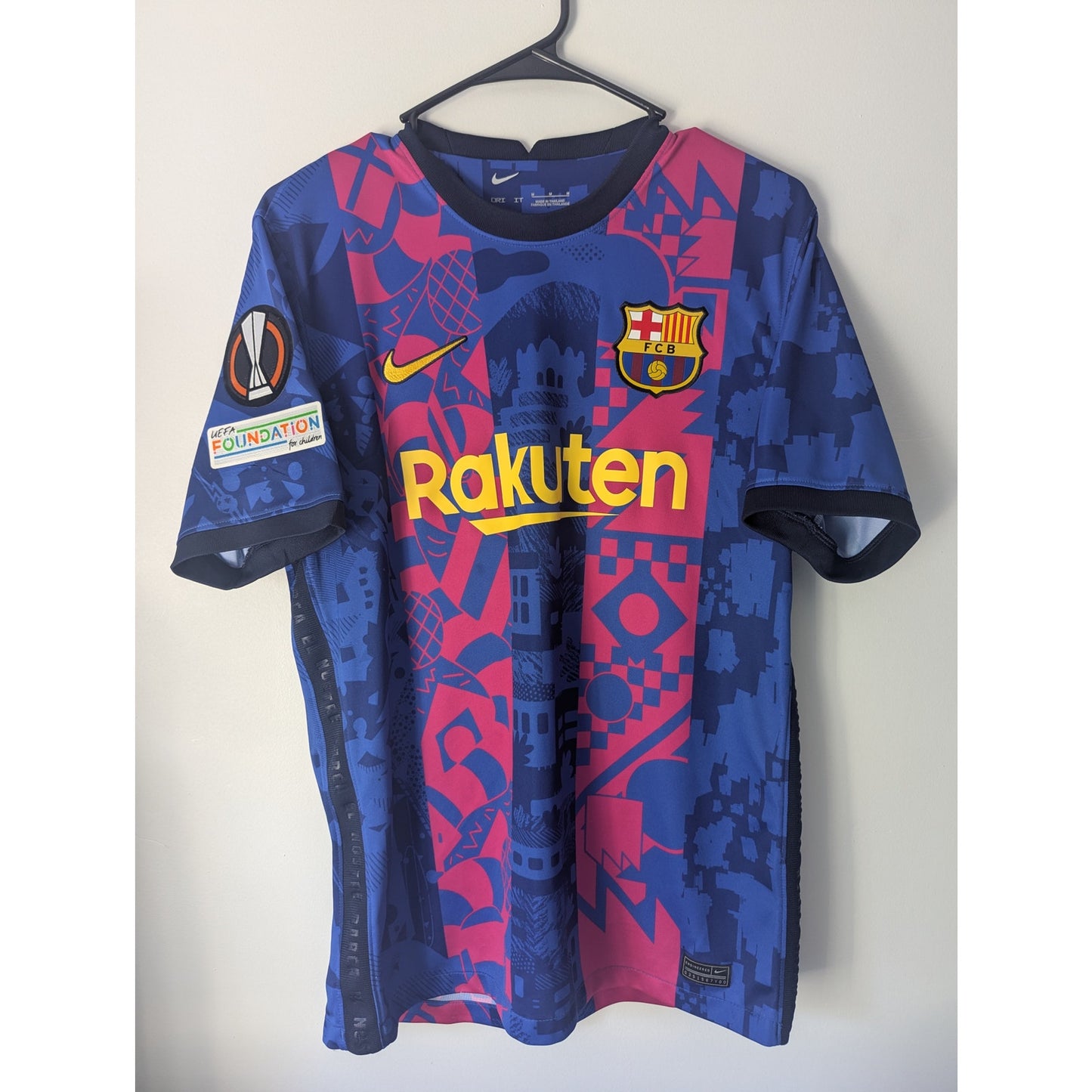 FC Barcelona 2021-22 Third Pedri Jersey | Rare Authentic Nike Kit | Fully Patched | Men’s Medium