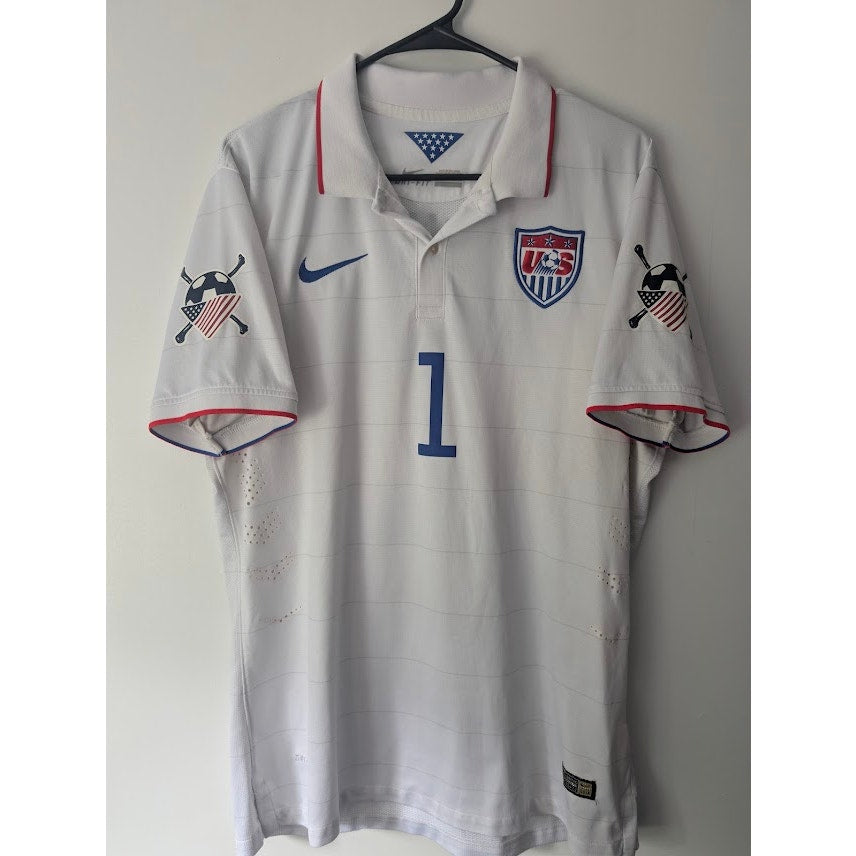 USA 2014 Home Tim Howard Jersey Men’s XL Nike Authentic Player Version World Cup Fully Patched