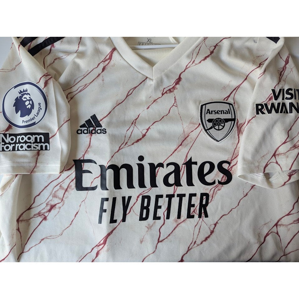Arsenal 2020–21 Away Saka Authentic Jersey – Men’s XL | Rare Marble Kit Premier League Patched