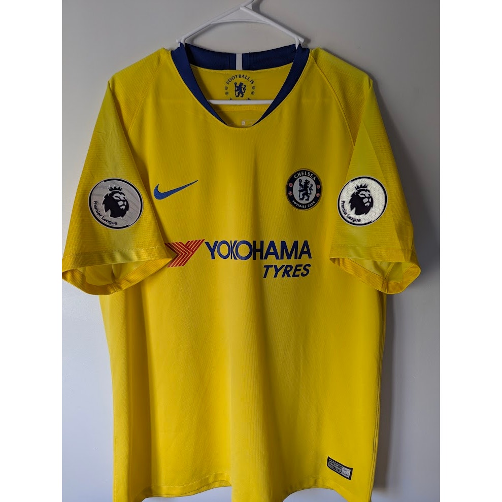 Chelsea 2018–19 Away Hazard Jersey – Men’s XL | Premier League Patched Shirt