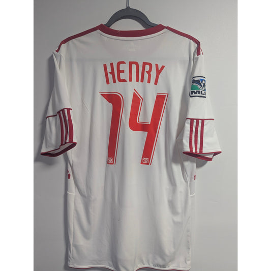 New York Red Bulls 2010-11 Thierry Henry Home Jersey Men’s Large Adidas MLS Soccer Shirt