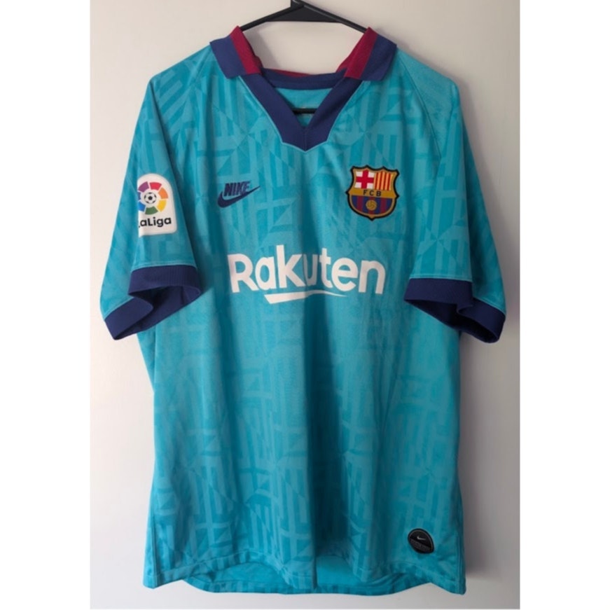 FC Barcelona 2019–20 Third Messi Jersey Men’s XL La Liga Patch
