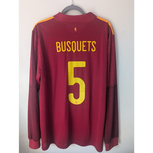 Spain 2020 Home Busquets Jersey - Men's XL