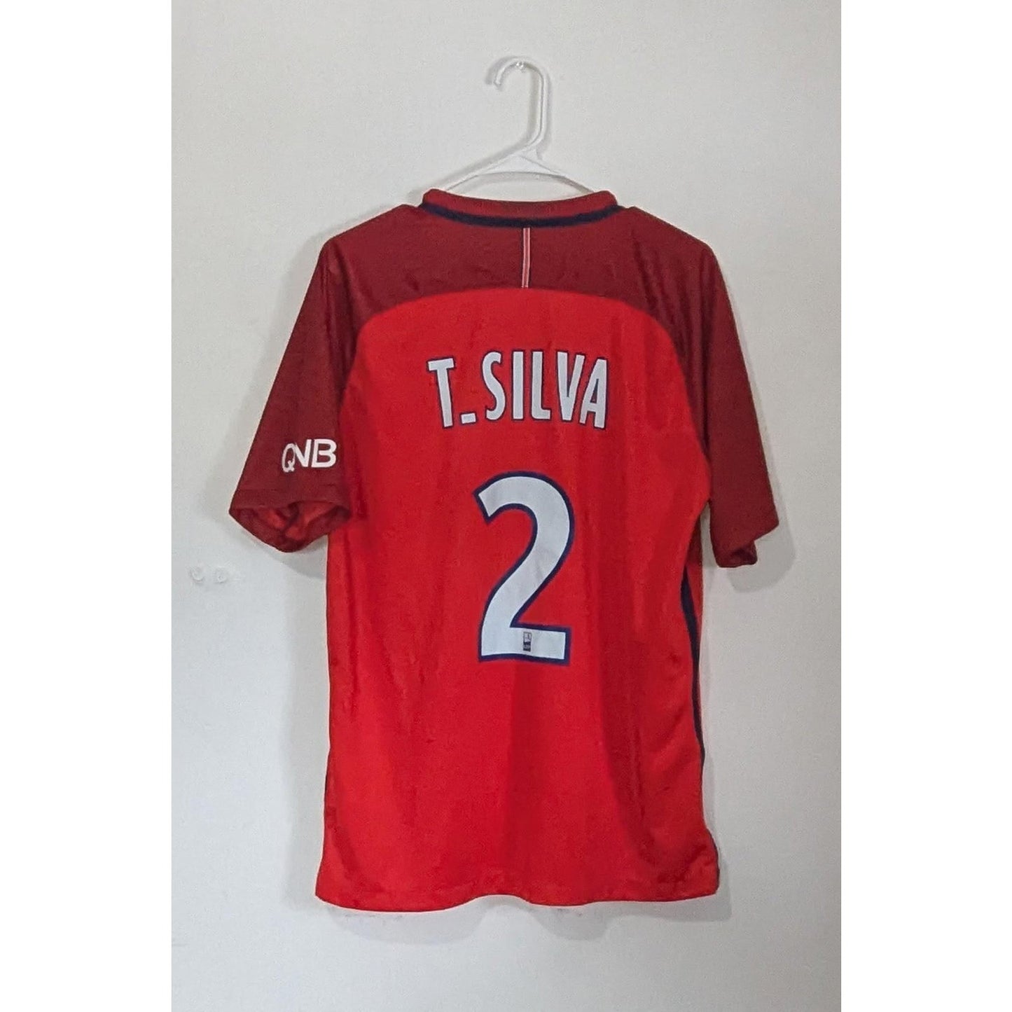 PSG 2016-17 Away Thiago Silva Jersey - Men's Large