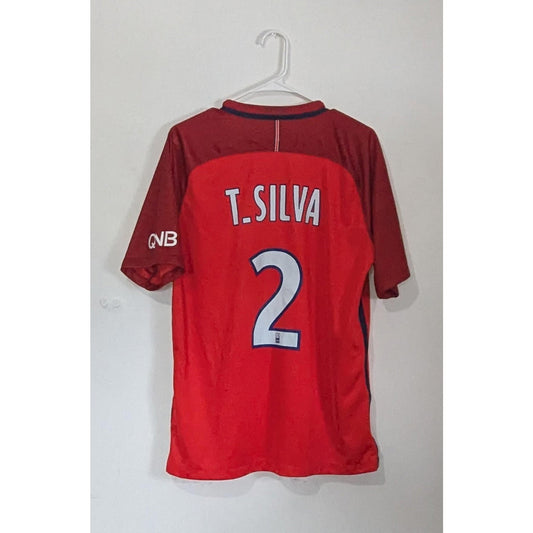 PSG 2016-17 Away Thiago Silva Jersey - Men's Large