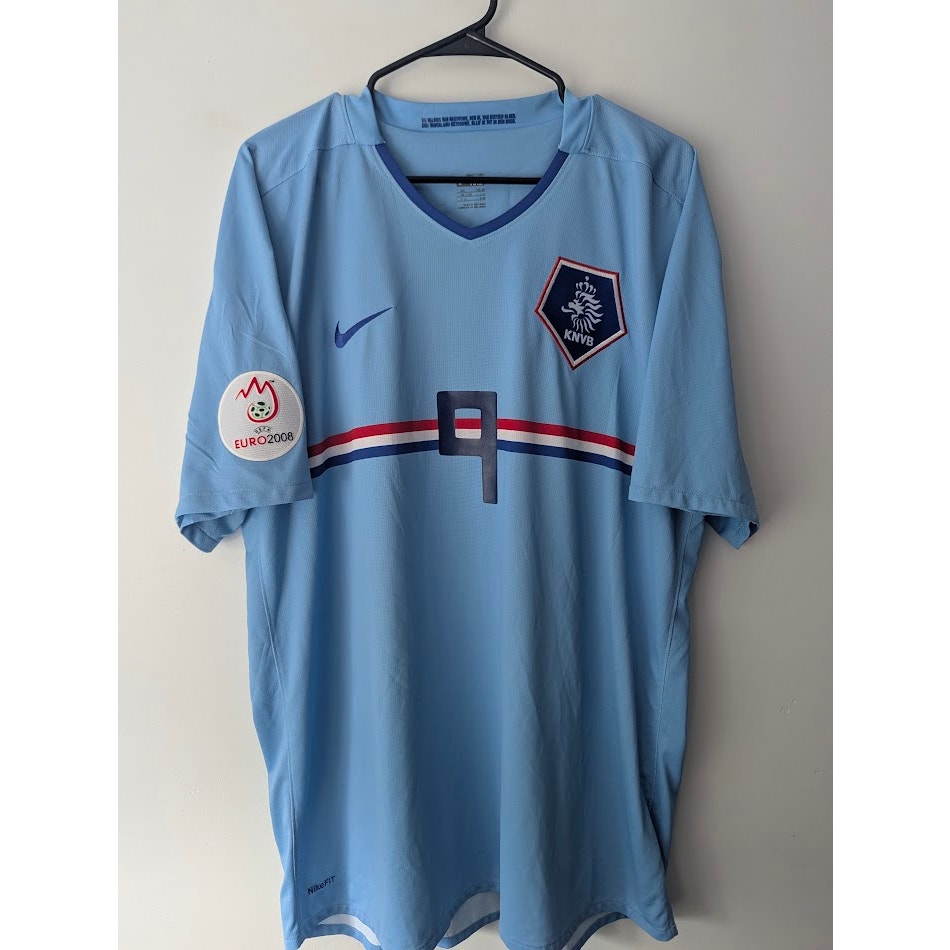 Netherlands 2008 Away Robin Van Persie Jersey Men's XXL Nike Euro 2008 Fully Patched Rare
