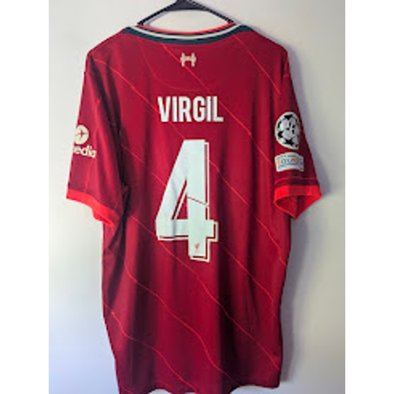 Liverpool 2021-22 Home Virgil van Dijk Jersey Men’s XL Nike UCL Fully Patched
