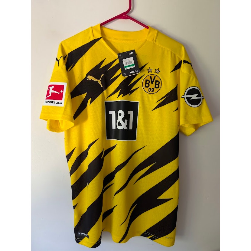 Borussia Dortmund 2020-21 Home Jude Bellingham Jersey Men’s Large NWT Puma Bundesliga Patched