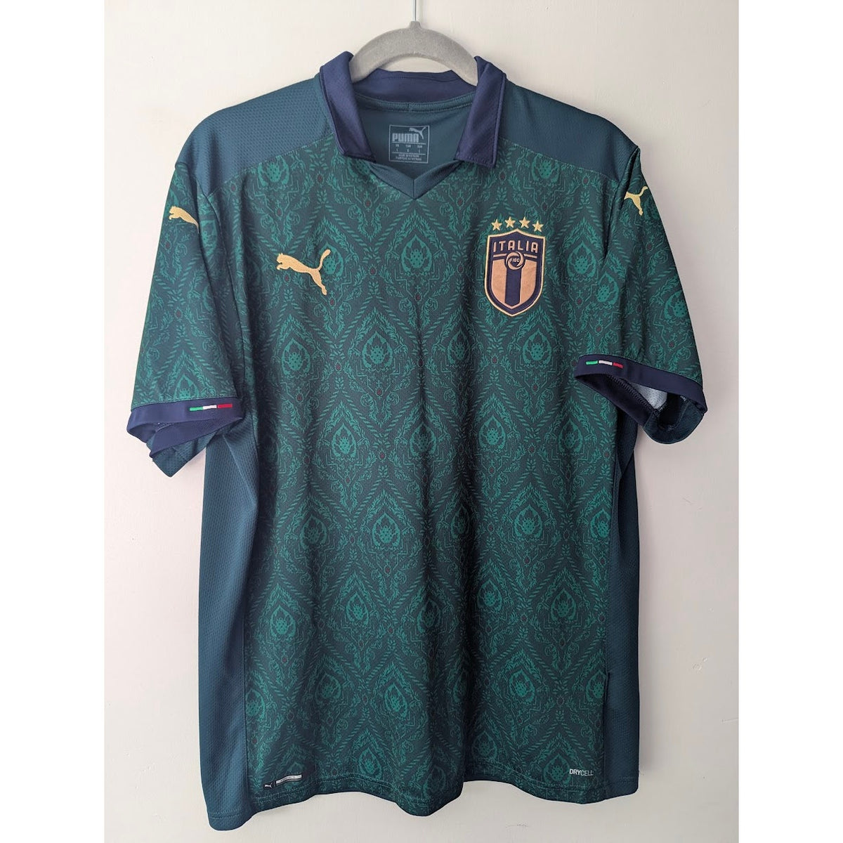 Italy 2019 Renaissance Third Jersey Men's Large Puma Rare Green Italia Shirt