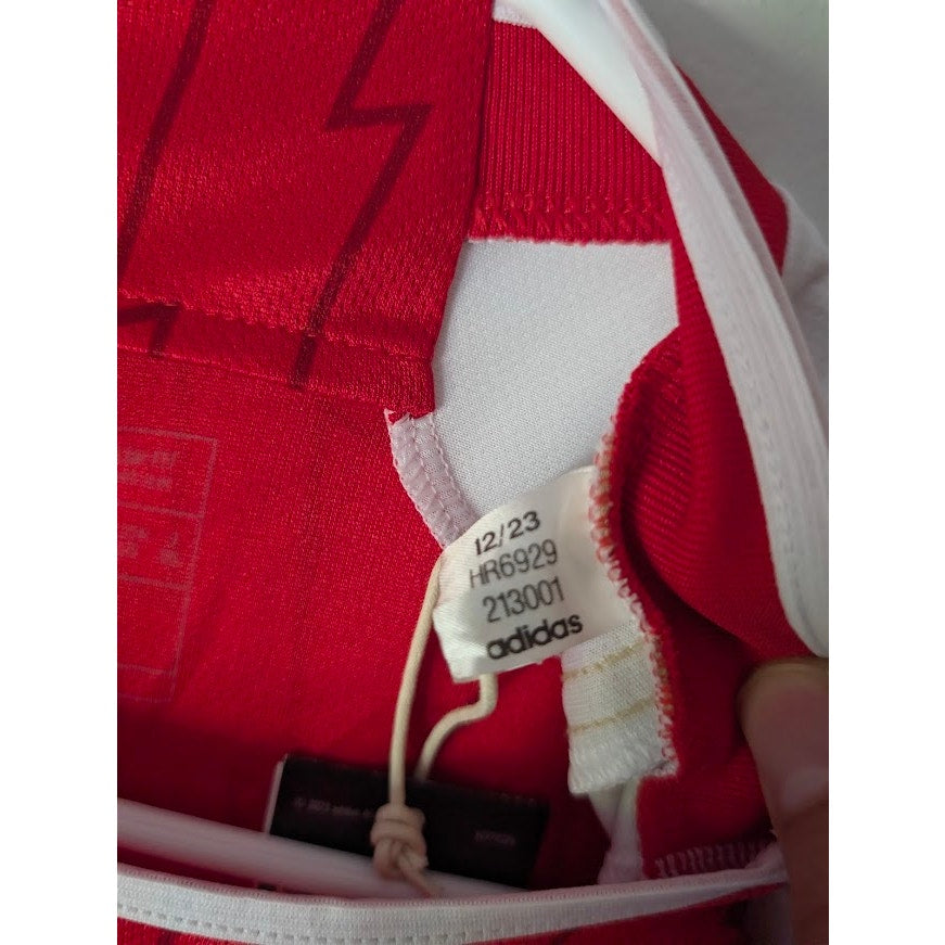 Arsenal 2023-24 Home Bukayo Saka #7 Jersey Mens Large NWT adidas UCL Fully Patched