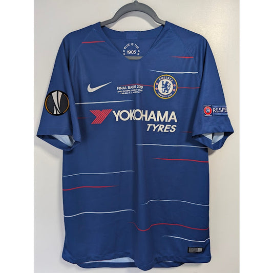 Chelsea 2018-19 Home Eden Hazard #10 Jersey Mens Large Nike Europa League Final Fully Patched