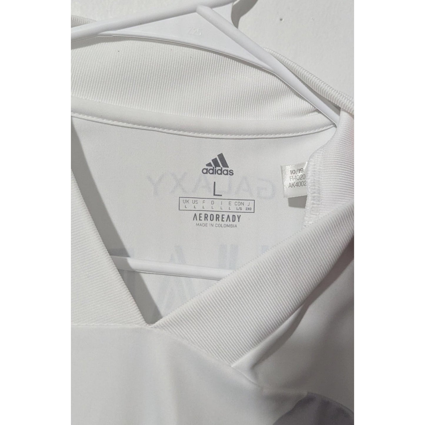 LA Galaxy 2019-20 Home Chicharito Jersey Men's Large Authentic Adidas Kit White