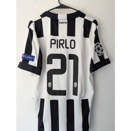 Juventus 2014-15 Home Andrea Pirlo Jersey Men's Large Nike UCL Fully Patched