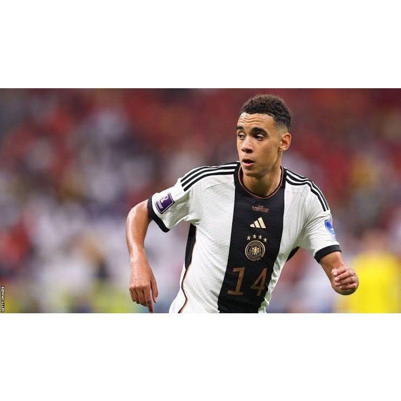 Germany 2022 Home Jamal Musiala Jersey Men's XL Adidas World Cup Fully Patched Rare