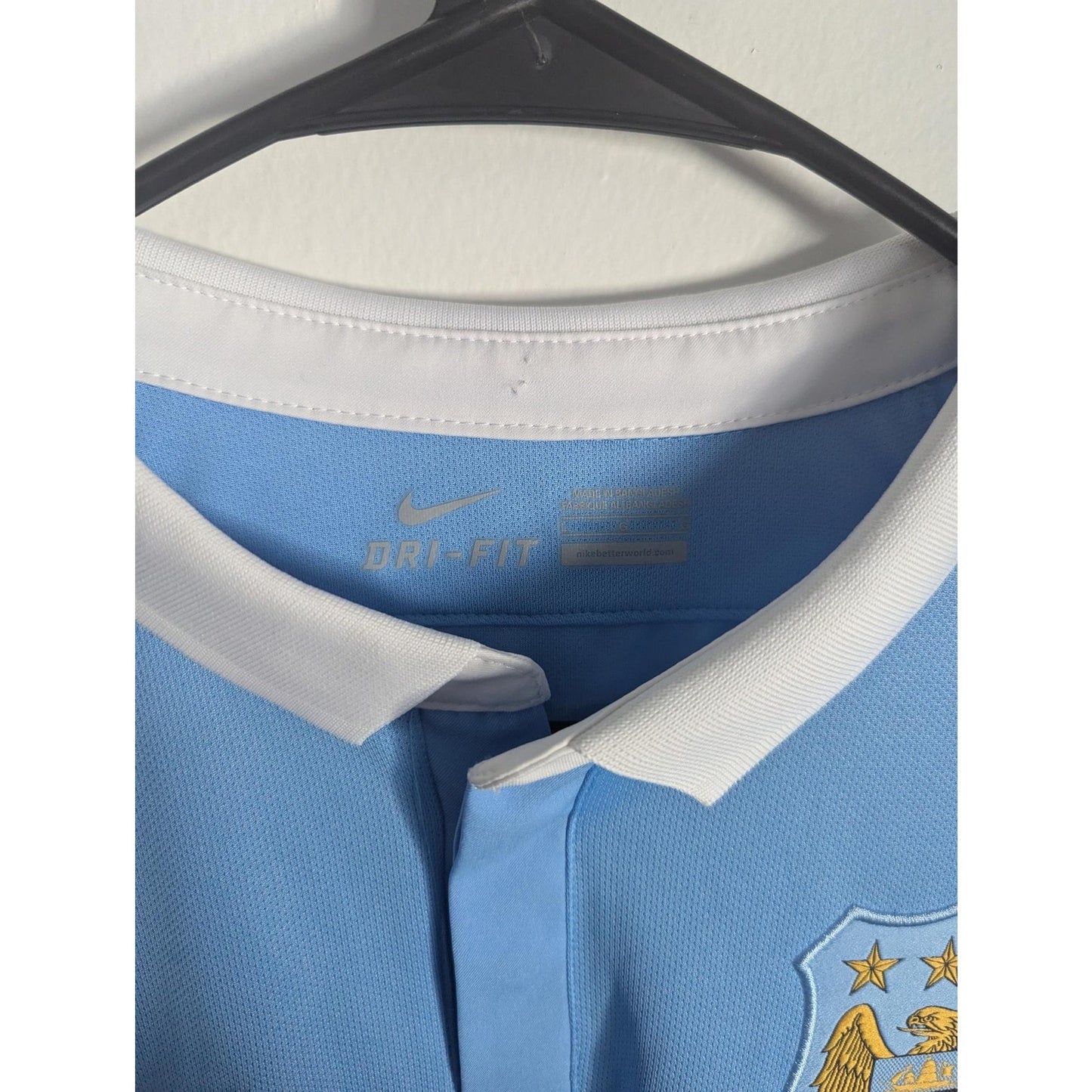 Manchester City 2015–16 Home De Bruyne Jersey – Men’s Large | EPL Fully Patched Nike Shirt