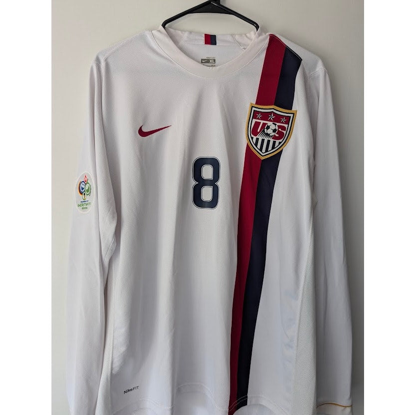 USA 2006 Home Clint Dempsey Jersey LS Men's XL Nike World Cup Fully Patched