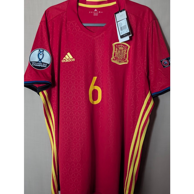 Spain 2016 Andres Iniesta Home Jersey Men’s XL NWT Adidas Euro 2016 Soccer Shirt